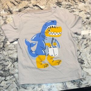 Old Navy Kids T-Shirt with Dinosaur Graphic - Blue and Yellow